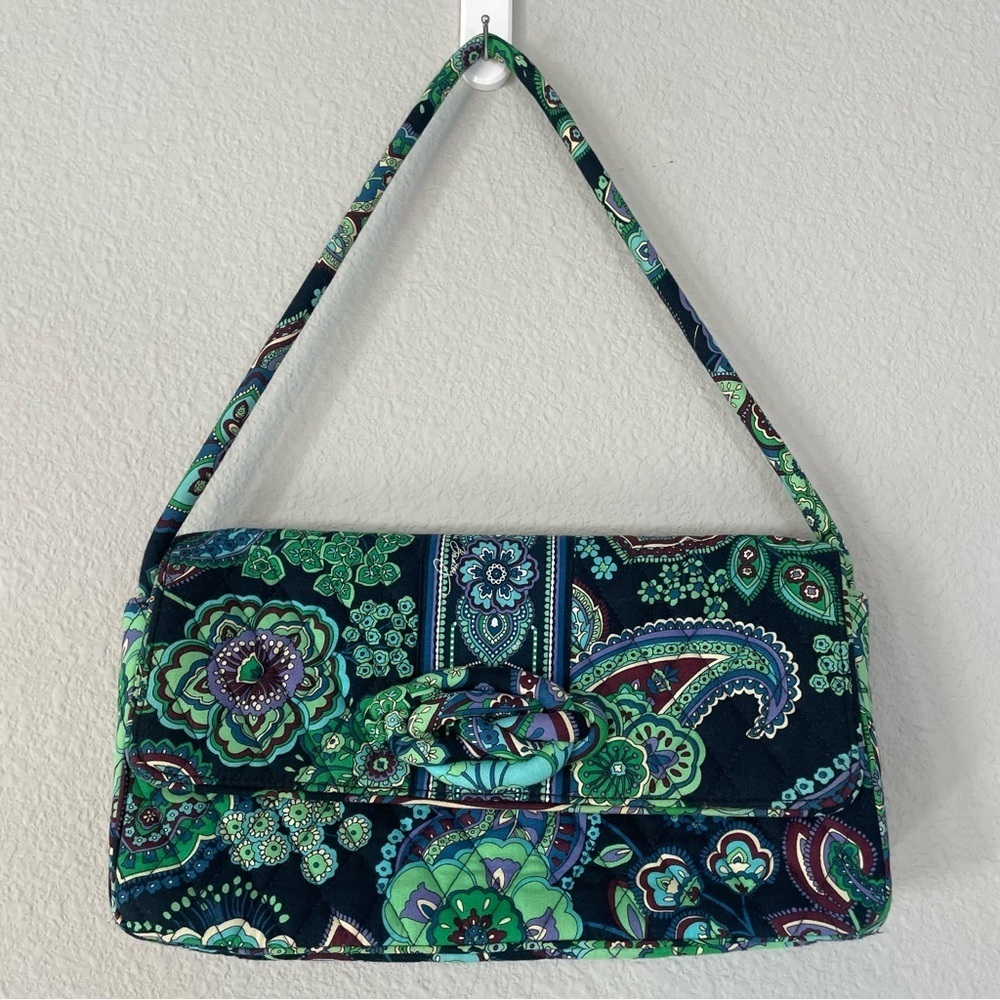 Vera Bradley Knot Just a Clutch Saddle Up Satchel Bag in Blue Rhapsody